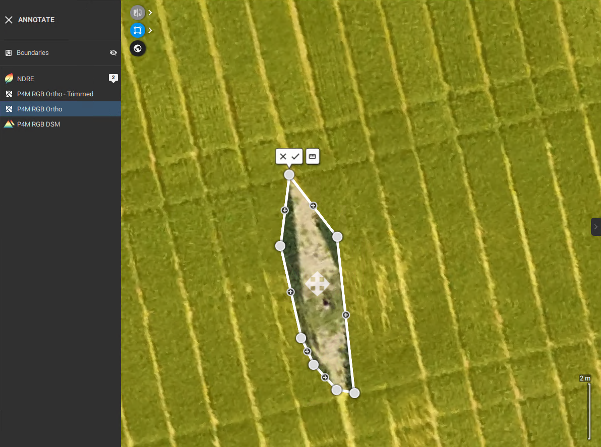 How to use annotations for trial plot operations - PIX4Dfields